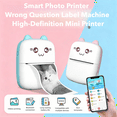 thumbnail image 4 of DUANJY Mini Photo Printer & Label Maker, Portable Wireless Pocket Printer for Instant Photos, Study Cards and Organizing, Compatible iOS & Android,Blue, 4 of 7