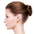 thumbnail image 2 of 14k Yellow Gold, Hollow 2mm Wide Tube Twisted Hoop Earring 15mm Inner Diameter, 2 of 2