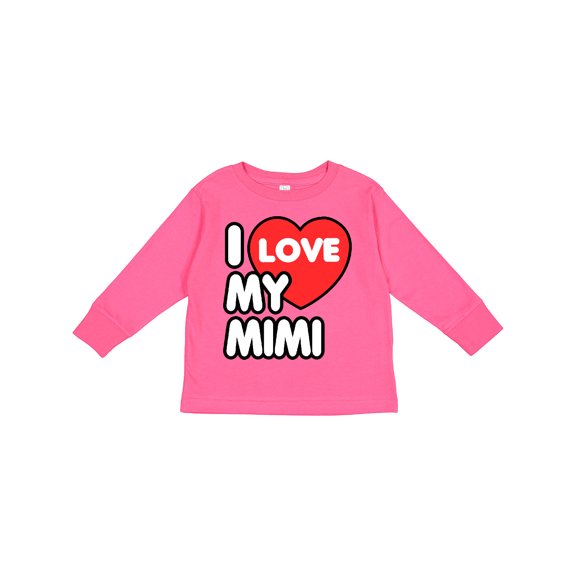 Inktastic I Love My Mimi Boys or Girls Long Sleeve Toddler T-Shirt