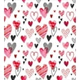 thumbnail image 3 of Ambesonne Valentine Duvet Cover Sets, Various Heart Shapes, 2-Queen, Pink Black White, 3 of 7