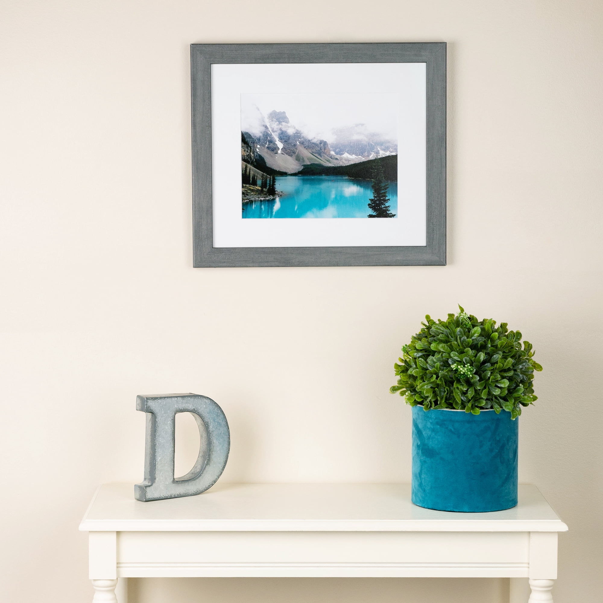 ArtToFrames 18x24 Inch Slate Gray Picture Frame, This Gray MDF Poster Frame is Great for Your Art or Photos, Comes with 060 Plexi Glass (4669)