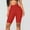 Red, variant on Babysbule Fashion Womens Plus Size Bike Yoga Shorts Elastic High Waist Solid Leggings Sports Casual Womens Pants S-XXXXXL