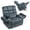 Slate Blue - 3 Motor Zero Gravity, variant on JUUXO Lay Flat Lift Recliner Sleeping Chair in 25" Seat Width, Large Power Lift Chair for Elderly, Extra Wide Heated Massage Chair 400 lbs