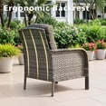 thumbnail image 6 of Ovios Patio Chairs Set of 2 All-Weather Wicker Patio Furniture Chairs Set Rattan High-Back Outdoor Armchairs with Cushions, Black, 6 of 12