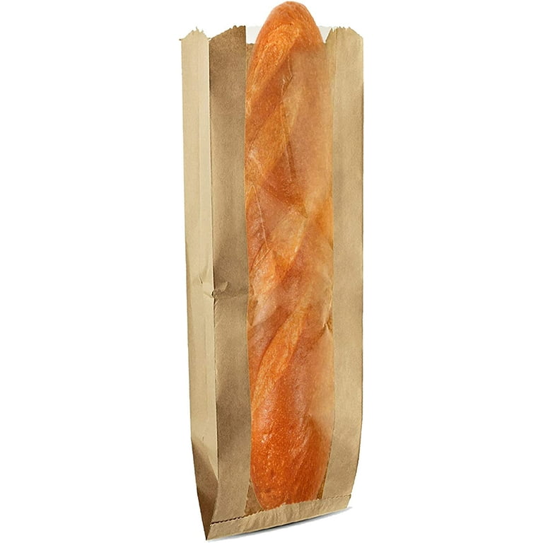 Custom Printed: 24x28cm Glossy Clear Kraft Toast Bread Bag With Vent H