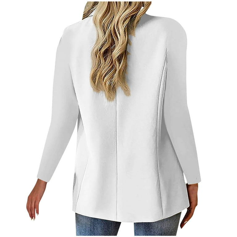 50% off Clear! ATOYSOY Women's Solid Work Office Coat Lapel Open