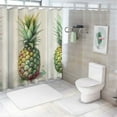 thumbnail image 6 of GOSMITH Watercolor Pineapple Shower Curtain, Spring Summer Holiday Home Decoration, Durable and Washable White, 6 of 6