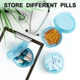 thumbnail image 7 of Small Pill Box (6 PCS), Daily Mini Pill Organizer Portable for Purse Pocket,Travel Pill Case Medicine Storage Container Earplug Case (Blue), 7 of 7
