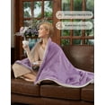 thumbnail image 6 of GARVEE Electric Throw Blanket 50"x60",Soft Flannel Waffle Heated Blankets,4 Heating Levels & 4 Hours Auto Off,Purple, 6 of 8