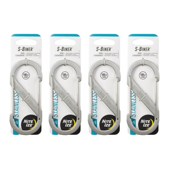 Mosquetón doble de acero inoxidable Carabiner Nite Ize S-Biner