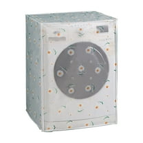 HengDidi Universal Washing Machine Dust Cover with Zipper, Water-Resistant & Foldable Protector for Top-Load Appliances, Multicolor Durable Polyester (Fits 24"-33")