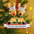 thumbnail image 3 of Adornos colgantes de resina para árbol de Navidad, alce, pingüino, manualidades, escribir nombre, decoración navideña para el hogar, Año Nuevo, 2023, 3 of 4