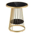 thumbnail image 6 of Furniture of America Mandy 1-Shelf Metal Black and Gold End Table, 6 of 9
