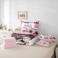 thumbnail image 6 of jejeloiu Western Cowgirl 7pcs Bedding Comforter Set,Farm Animal Horse Queen Bedding Sets For Girls Kids Reversible, 6 of 8