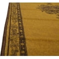 Persian Medallion Mustard Yellow Runner Rug Slip Skid Resistant Rubber