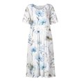 thumbnail image 5 of HomeGardon Robes d'Été en Solde! Robes pour Femmes 2025, Robes d'Été Décontractées à Col Rond et Manches Courtes avec Fermeture Éclair, Imprimé Floral, S-TTG, 5 of 5