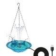 thumbnail image 2 of Rewenti Solar Powered Water Fountain Outdoor Garden Floating Hanging Bird Feeder Birdbath Decor, 2 of 5