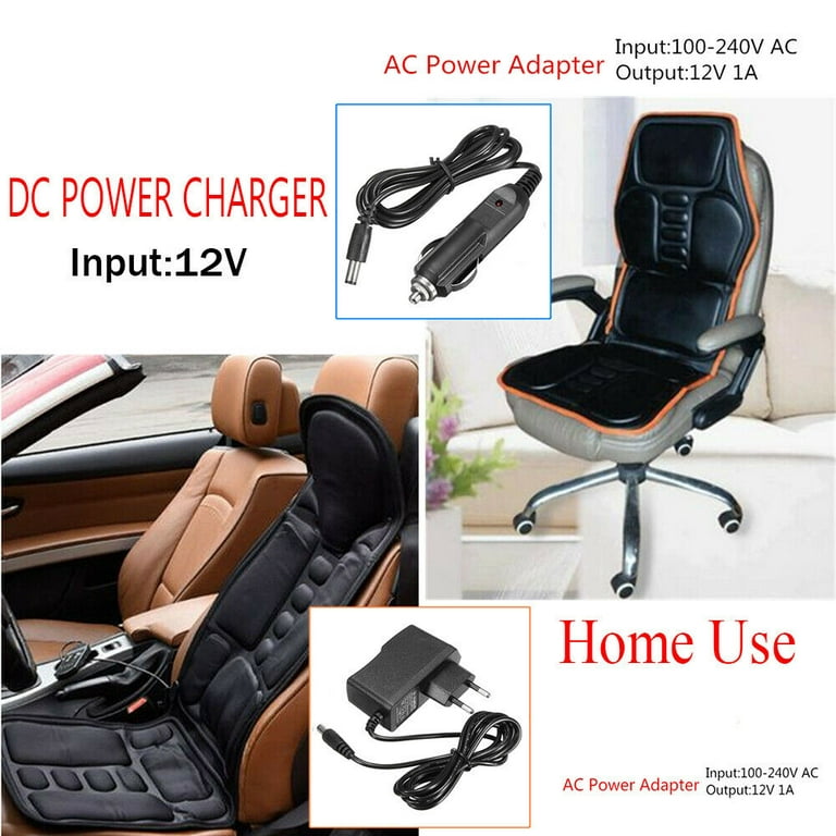 Car Electric Massage Chair Pain Relief Heating Vibrating Pad Back