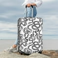 thumbnail image 5 of Cauagu Hand Drawn Snake Print Travel Luggage Cover,Travel Dust-proof Suitcase Cover Softside Suitcase Protector for 18-32inch,Not Included Suitcase, 5 of 8