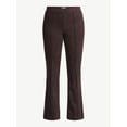 thumbnail image 5 of Time and Tru Women's Faux Suede Flare Pants, 30" Inseam, Sizes XXS-XXL, 5 of 5