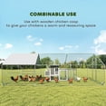 thumbnail image 6 of PawHut Chicken Run, Metal Chicken Coop w/ Waterproof & Anti-UV Cover, Feeding Door, Hanging Feeder, Perch, for 18-24 Chickens, 9.8' x 19.7' x 6.4', 6 of 10