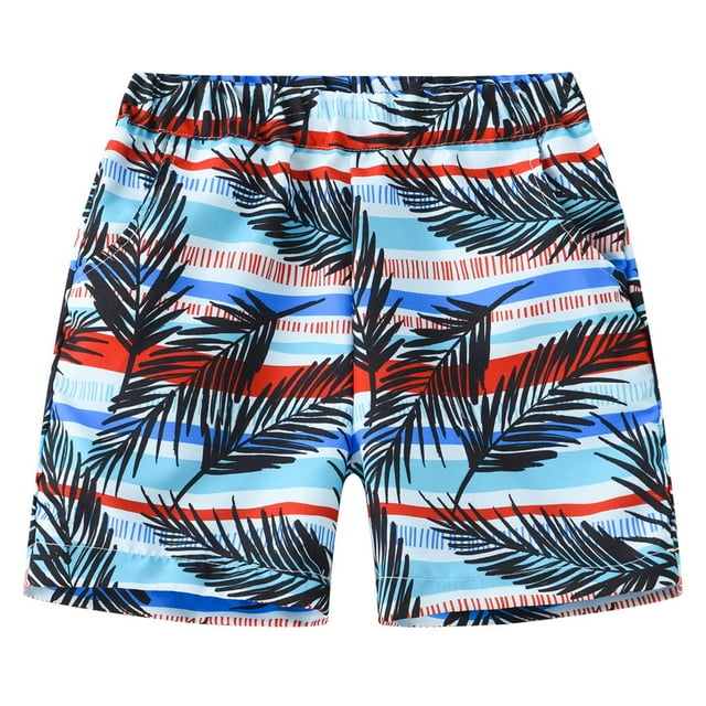 MIASHUI Boys Swim Trunks Summer Lightweight Beach Shorts Swiming Shorts,Dark Blue,8-9 Years