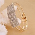 thumbnail image 2 of UDIYO Party Fashion Women Shiny Square Rhinestone Inlaid Bracelet Bangle Jewelry Gift, 2 of 6
