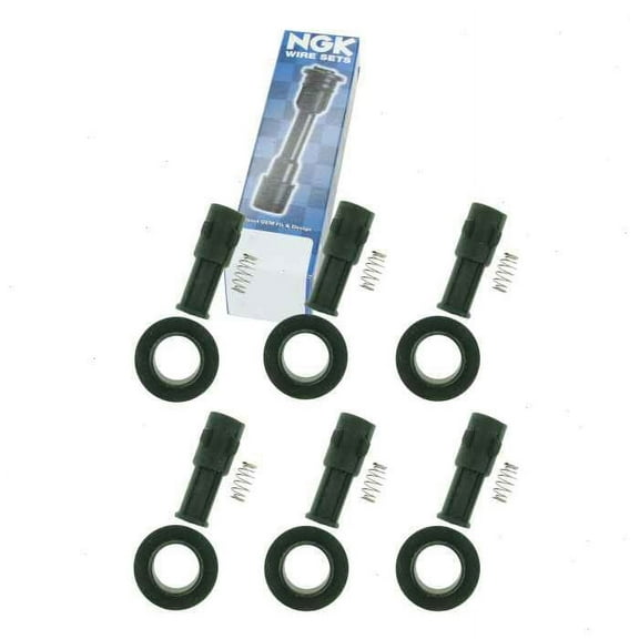 6 pc NGK Ignition Coil Boots compatible with Cadillac SRX 3.6L V6 2004-2006