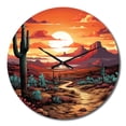 thumbnail image 2 of Designart "Wilderness Heat Nature s Blaze" Landscapes Oversized Wall Clock, 2 of 5