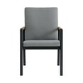 thumbnail image 3 of Armen Living Crown Outdoor Dining Chair - Aluminum - Set of 2 - Cushion - Dark Gray, 3 of 10