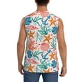 thumbnail image 4 of Pofeuu Sea Creatures Print Men's Muscle T-Shirt, Sleeveless, Muscle Tank, Classic Muscle Tee Top For Men Casual Sleeveless Muscle T-Shirt Trendy Clothes-3X-Large, 4 of 7