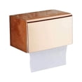 thumbnail image 1 of Portarrollos de papel higiénico de acero inoxidable para baño, doble rollo de papel tisú, para montaje en pared (oro rosa), 1 of 5