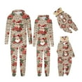 thumbnail image 4 of Penkiiy Family Matching Christmas Pajamas Set One Piece Striped Hooded Sleepwear Santa Claus Elf Onesie Outfit 12 Months Yellow, 4 of 5