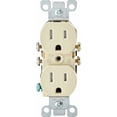 thumbnail image 2 of Leviton T5320 15A 125V Duplex Receptacle in Ivory — 15A 125V — UL Listed for US Residential Electrical Code Compliance, Drop-in NEC-Standard Wiring, 2 of 2