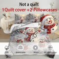 thumbnail image 4 of Yspwyqan Christmas Snowman 3 Piece Twin XL Size Bedding Set, Winter Snowy Pine Bed Comforter with 2 Pillow Shams for Kids, Soft Holiday Themed Bedding Collection, 4 of 7