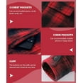 thumbnail image 4 of SPEEDRUN Mens Flannel Hoodie Plaid Jacket Fleece Sherpa Lined Full Zip Up Sweatshirt Winter Hooded Shirts Coat Red M, 4 of 5