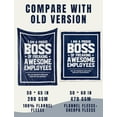 thumbnail image 5 of Boss Gifts from Employees, Bed Flannel Plush Blankets (50"x 60") Christmas Office Gift Idea for Men and Women on Boss Day, Birthday, Appreciation, Retirement, Proud Boss-Blue ( Fuzzy Thick Version), 5 of 5