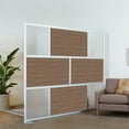 thumbnail image 2 of SpaceMakers 8 Panel 78" x 100" Modern Stationary Room Divider in Walnut, 2 of 5