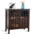 thumbnail image 2 of Patiojoy Storage Sideboard  Glass Door Accent and Display Cabinet Brown, 2 of 5