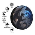 thumbnail image 4 of Wukai Black And Blue Lightning Dragon Print Spare Tire Cover for RV Trailer,Waterproof PVC Faux Leather Wheel Cover Fit for Truck,Trailer,RV,SUV,Camper and Most Vehicle-16 inch, 4 of 6