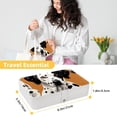 thumbnail image 5 of Spotted Dog PU Leather Bracelet Holder Jewelry Box Stand Necklace Organizer with Removable Compartment Portable Case, 5 of 6