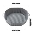 thumbnail image 3 of cuyhtdup Octagonal Silica Gel Fryer Tray With Innovative Waves Fringe Design-Oil Proof, Easy to Clean, Heat Resistant with Ergonomic Handles-Ideal for Baking and Frying-Available in Multiple, 3 of 7