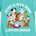 thumbnail image 3 of Disney Classics - Cats & Dogs - Just A Kid Who Loves Dogs - Toddler And Youth Girls Short Sleeve Graphic T-Shirt, 3 of 5