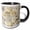 Black/White, variant on 3drose, Elegant Lemon Floral Grunge Collage Pattern, 11oz Mug