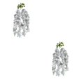 thumbnail image 1 of Kearding Decoración de jardín de bajo mantenimiento con flores artificiales Durabilidad duradera ABS Wisteria Boda Hogar Elegante blanco 1 blanco 1 paquete 2Conjunto, 1 of 6