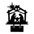 thumbnail image 1 of Adorno del nacimiento de Jesús, estatua de la Sagrada Familia, decoración de escritorio, decoración de capilla en el hogar. Estilo negro B, 1 of 9