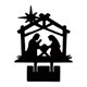 thumbnail image 1 of Adorno de Jesús, estatua de la Sagrada Familia, figuras coleccionables, decoración de la capilla del hogar Estilo negro B, 1 of 9