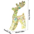 thumbnail image 2 of Lighted Reindeer Christmas Decor, LED Light Up Reindeer Family for Outdoor Garden and Indoor Holiday Displays, Iridescent Yard Decorations(A), 2 of 6