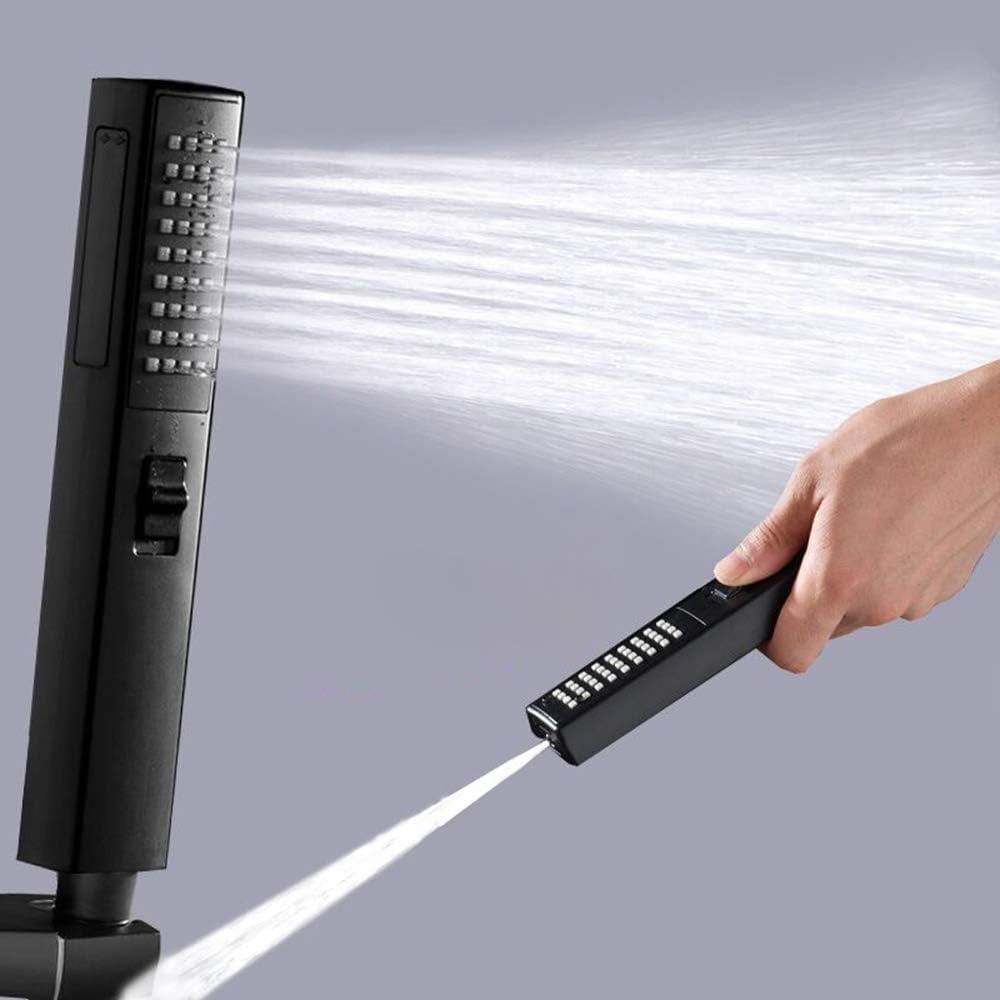 Handheld Shower Rain Head 2 Spray Settings Massage Spa ABS Shower Bathroom Shower Accessories Pressurized Water-Saving Shower Faucet,Chrome