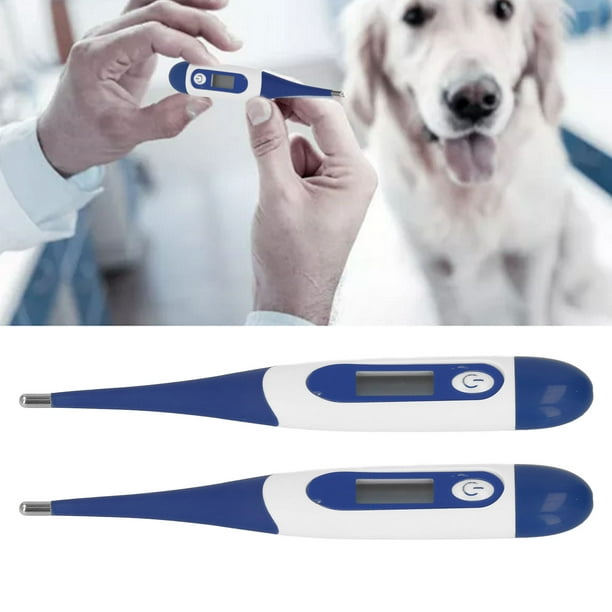 Termómetro Electrónico, Termómetro para Mascotas 2pcs Precisa Resistencia de la Pantalla Lcd de Larga Duración Resistencia Al DESGASTA CON CAJA DE ALMACENAMIENTO Para Ovejas